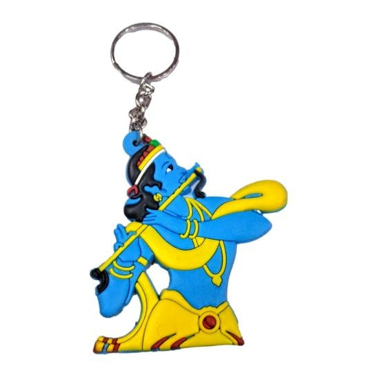 Flute Krishna Rubber Key Chain