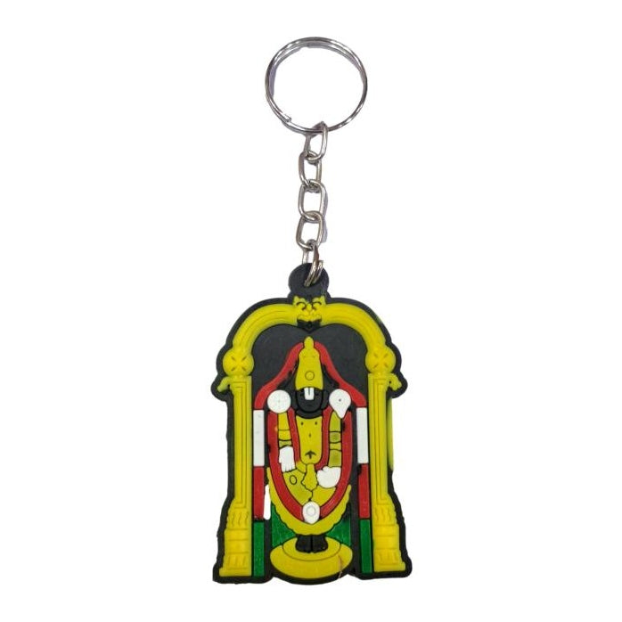 Sri Tirupathi Balaji Moolavar Multicolour Rubber Key Chain