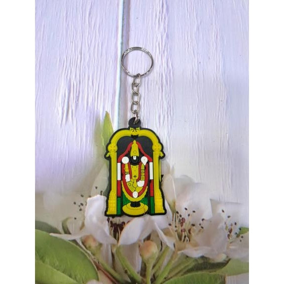 Sri Tirupathi Balaji Moolavar Multicolour Rubber Key Chain