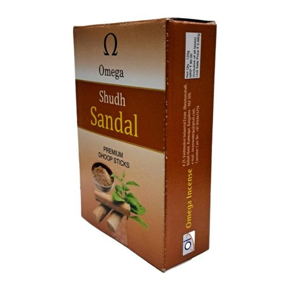 Omega Shudh Sandal Premium Dhoop Sticks