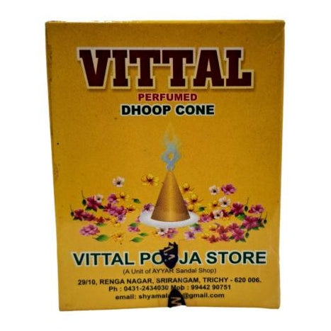 Vittal Dhoop Cone - 15 pcs