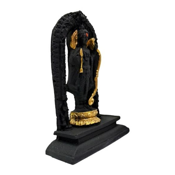 Sri Ram Lalla Janma Bhoomi Ayodhya Moolavar Shining Fibre Figurine Decorative Showpiece 4 Inch