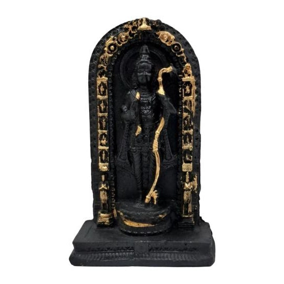 Sri Ram Lalla Janma Bhoomi Ayodhya Moolavar Shining Fibre Figurine Decorative Showpiece 3.5 Inch