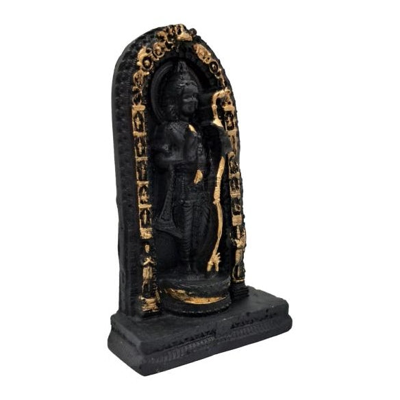 Sri Ram Lalla Janma Bhoomi Ayodhya Moolavar Shining Fibre Figurine Decorative Showpiece 3.5 Inch