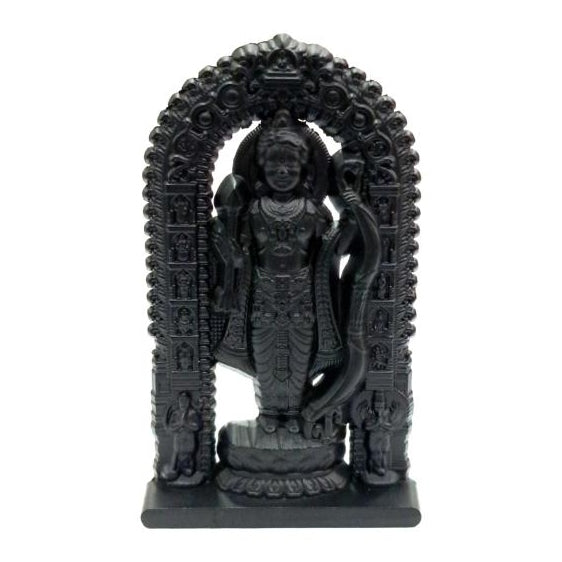 Sri Ram Lalla Janma Bhoomi Ayodhya Moolavar Shining Fibre Figurine Decorative Showpiece 3 Inch