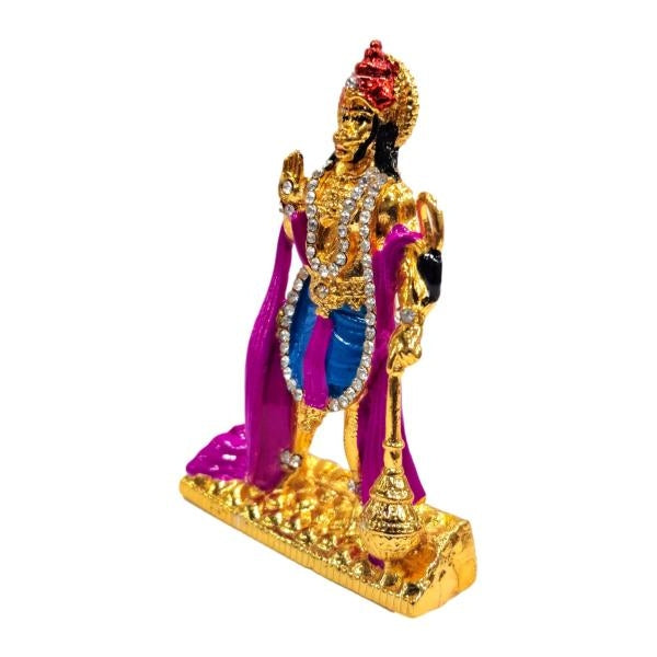 Jai Hanuman Multicolour Shining Stone Decorative Car Décor Showpiece 3 Inch