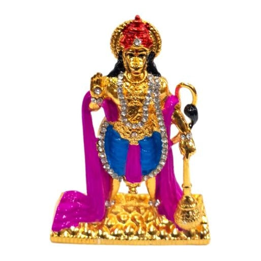 Jai Hanuman Multicolour Shining Stone Decorative Car Décor Showpiece 3 Inch