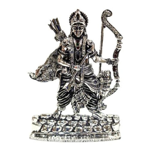 Sri Kothanda Ram - Vijaya Raghavan Silver finish Stone Decorative Car Décor Showpiece 3 Inch