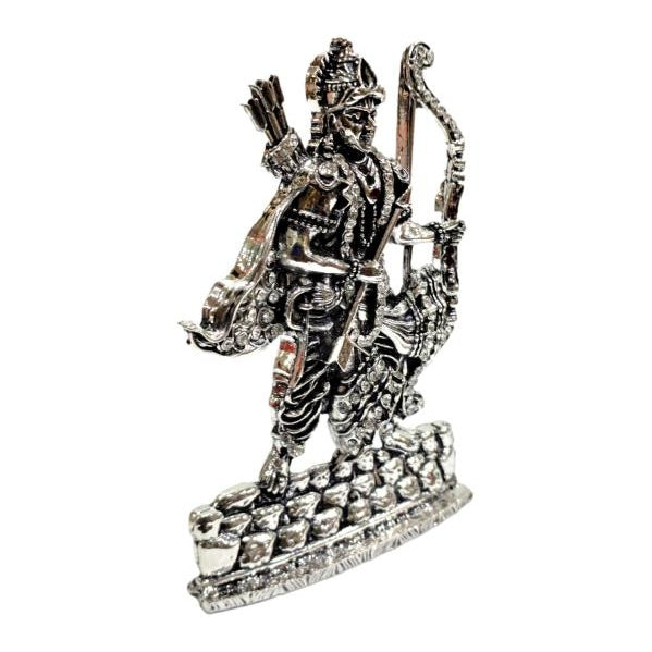 Sri Kothanda Ram - Vijaya Raghavan Silver finish Stone Decorative Car Décor Showpiece 3 Inch