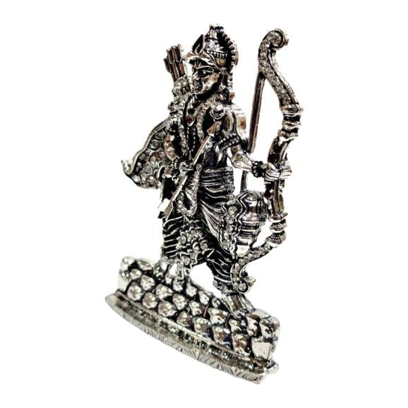 Sri Kothanda Ram - Vijaya Raghavan Silver finish Stone Decorative Car Décor Showpiece 3 Inch