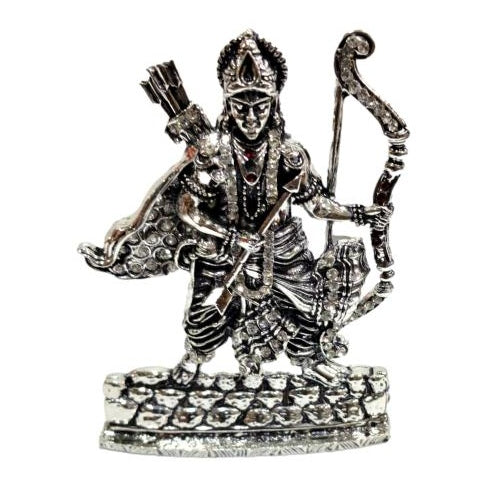 Sri Kothanda Ram - Vijaya Raghavan Silver finish Stone Decorative Car Décor Showpiece 3 Inch