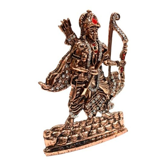 Sri Kothanda Ram - Vijaya Raghavan Copper finish Stone Decorative Car Décor Showpiece 3 Inch