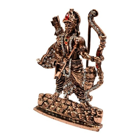 Sri Kothanda Ram - Vijaya Raghavan Copper finish Stone Decorative Car Décor Showpiece 3 Inch