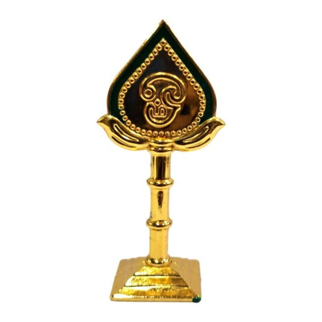 Lord Murugan's Vel with Base Stand Gold Plated Car Home Decor Showpiece size 4 Inch