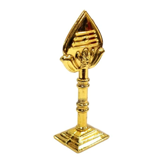 Lord Murugan's Vel with Base Stand Gold Plated Car Decorative Showpiece size 2.5 Inch