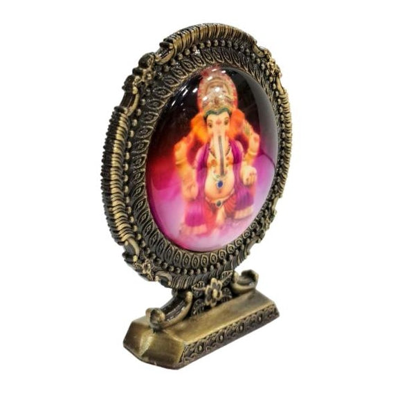 Sri Ganesh Multicolour Dual Side Car Decorative Stand Showpiece size 2.5 inch