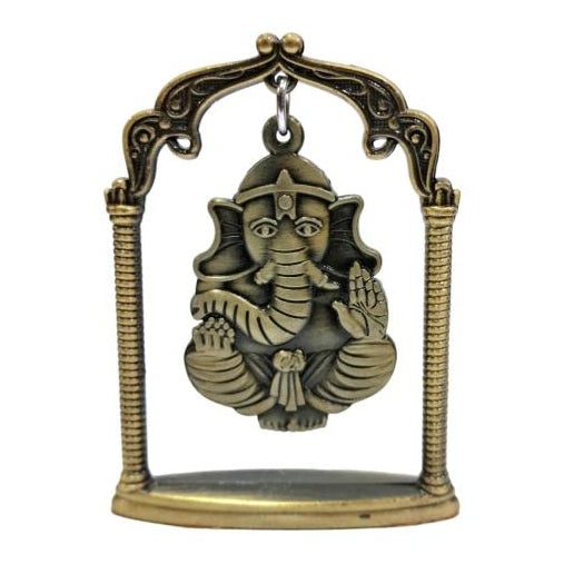 Hanging Ganesh Jhula Ethnic Car Decorative Showpiece size 3 inch