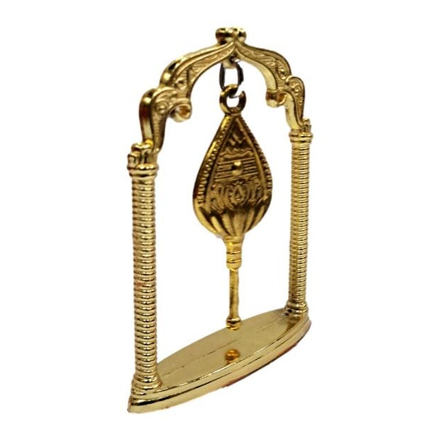 Golden Hanging Vel Jhula Car Decorative Showpiece size 3 inch