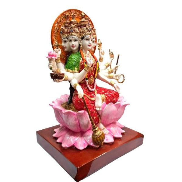 Multicolour Veda Matha Gayatri Devi Marble Dust Figurine Decorative Golu Bommai Size 11 inch