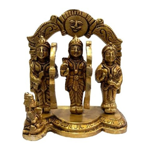 Surya Prabhai Sri Ram Darbar Brass Antique Pooja Decorative Figurine size 4 Inch