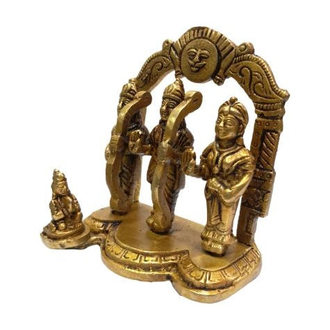 Surya Prabhai Sri Ram Darbar Brass Antique Pooja Decorative Figurine size 4 Inch