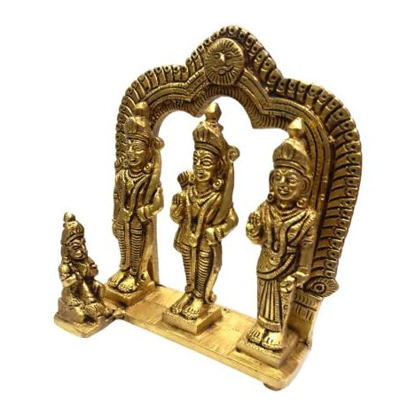 Surya Vamsi Sri Ram Darbar Brass Antique Pooja Decorative Figurine size 6 Inch