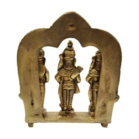 Surya Vamsi Sri Ram Darbar Brass Antique Pooja Decorative Figurine size 6 Inch