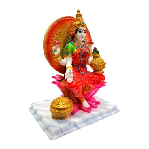 Sri Mahalakshmi Multicolour Marble Dust Statue Decorative Showpiece Golu Bommai size 7 Inch