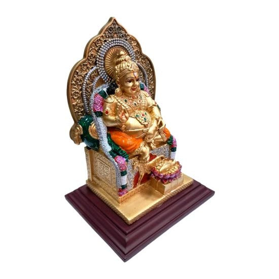 Welath God Kubera Multicolour Gypsm Decorative Showpiece Figurine 7.5 inch