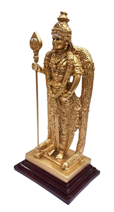 Malaysia Murugan standing Fibre Sculpture Size 6.5 inch / முருகன் பெரிய சிலை