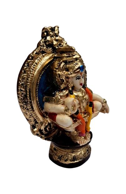 Swami Ayyapan  Figurine Pooja Decorative Showpiece size 3.5 Inch