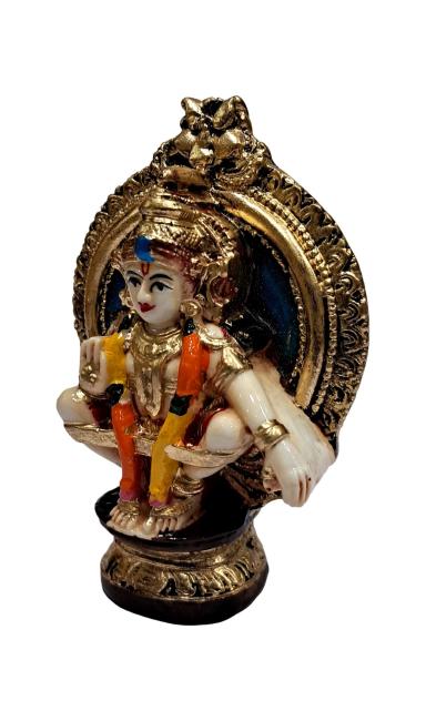 Swami Ayyapan  Figurine Pooja Decorative Showpiece size 3.5 Inch