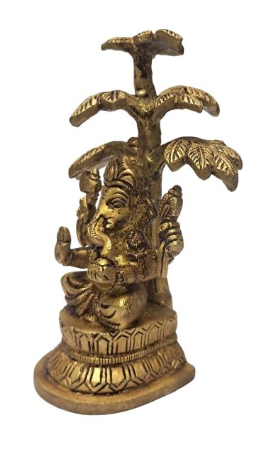 Brass Ganesh Under the tree antique - 5 Inches