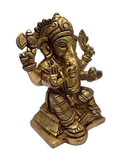 Brass Ganesh - 5.5 Inches