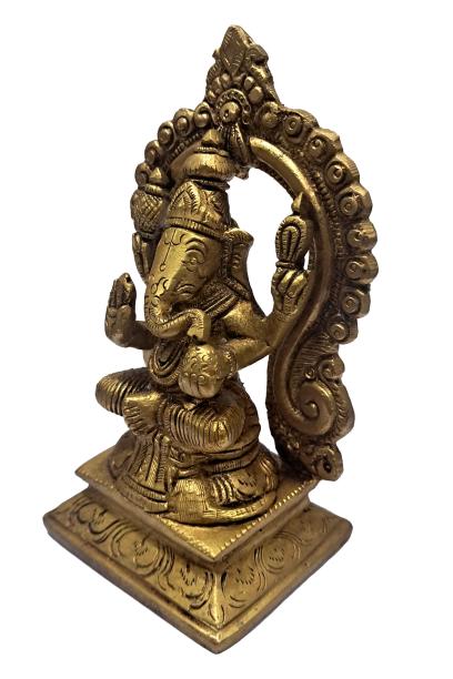 Ganesha in Prabhai Brass Antique 5.5 inch