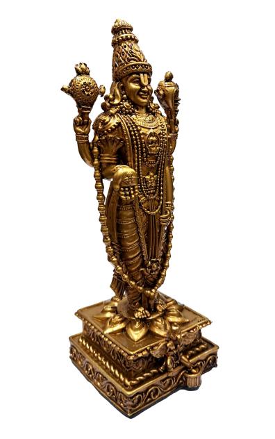 Thirupathi Srinivasar Balaji Fibre Polyresin Figurine Decorative Showpiece Gift Size 9 inch