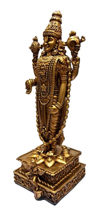 Thirupathi Srinivasar Balaji Fibre Polyresin Figurine Decorative Showpiece Gift Size 9 inch