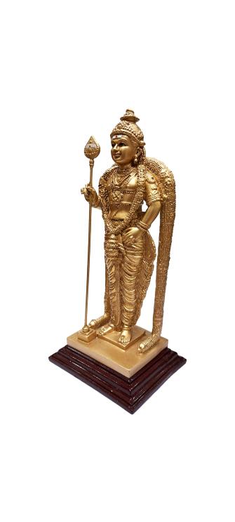 Malaysia Murugan standing Fibre Sculpture Size 9.5 inch / முருகன் பெரிய சிலை