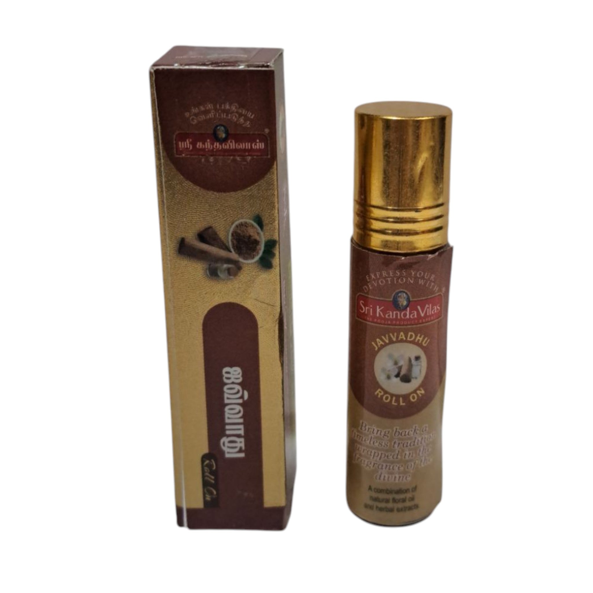 Sri Kandha Vilas Javvadhu Attar Roll-On 6ml – Pure, Long-Lasting Natural Fragrance
