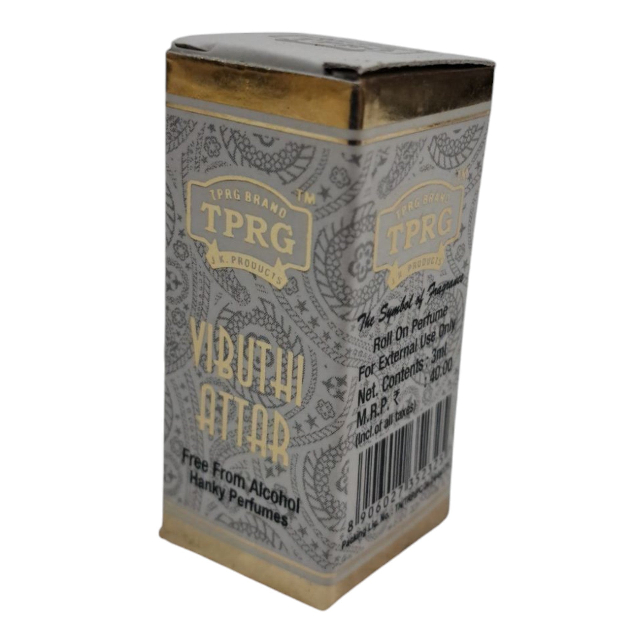 TPRG Kangaru Vibuthi Attar Sacred Ash Roll on 3 ml  விபூதி அத்தர்