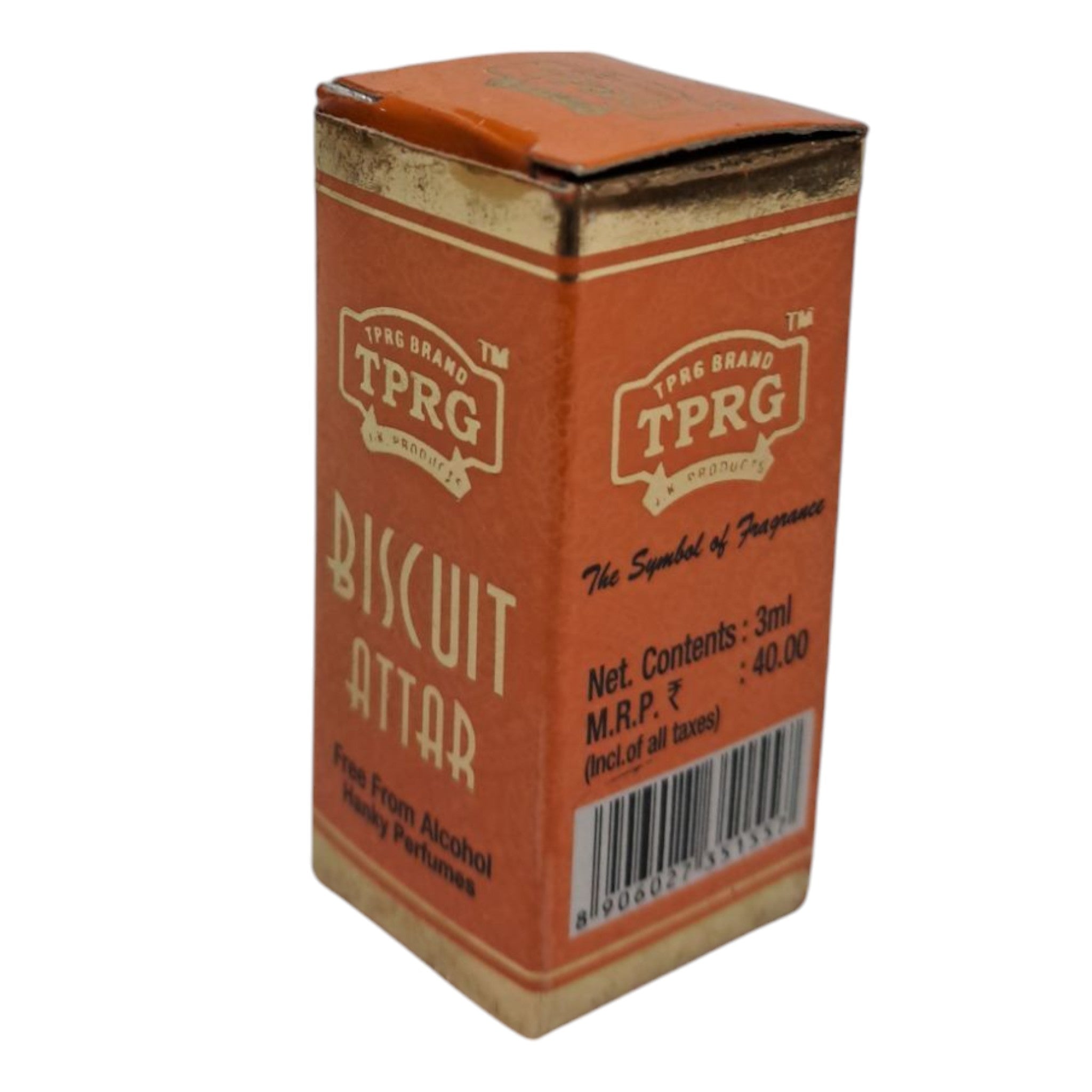 TPRG Biscuit Attar 3 ml – Long-Lasting Alcohol-Free Perfume Fragrance for Men & Women