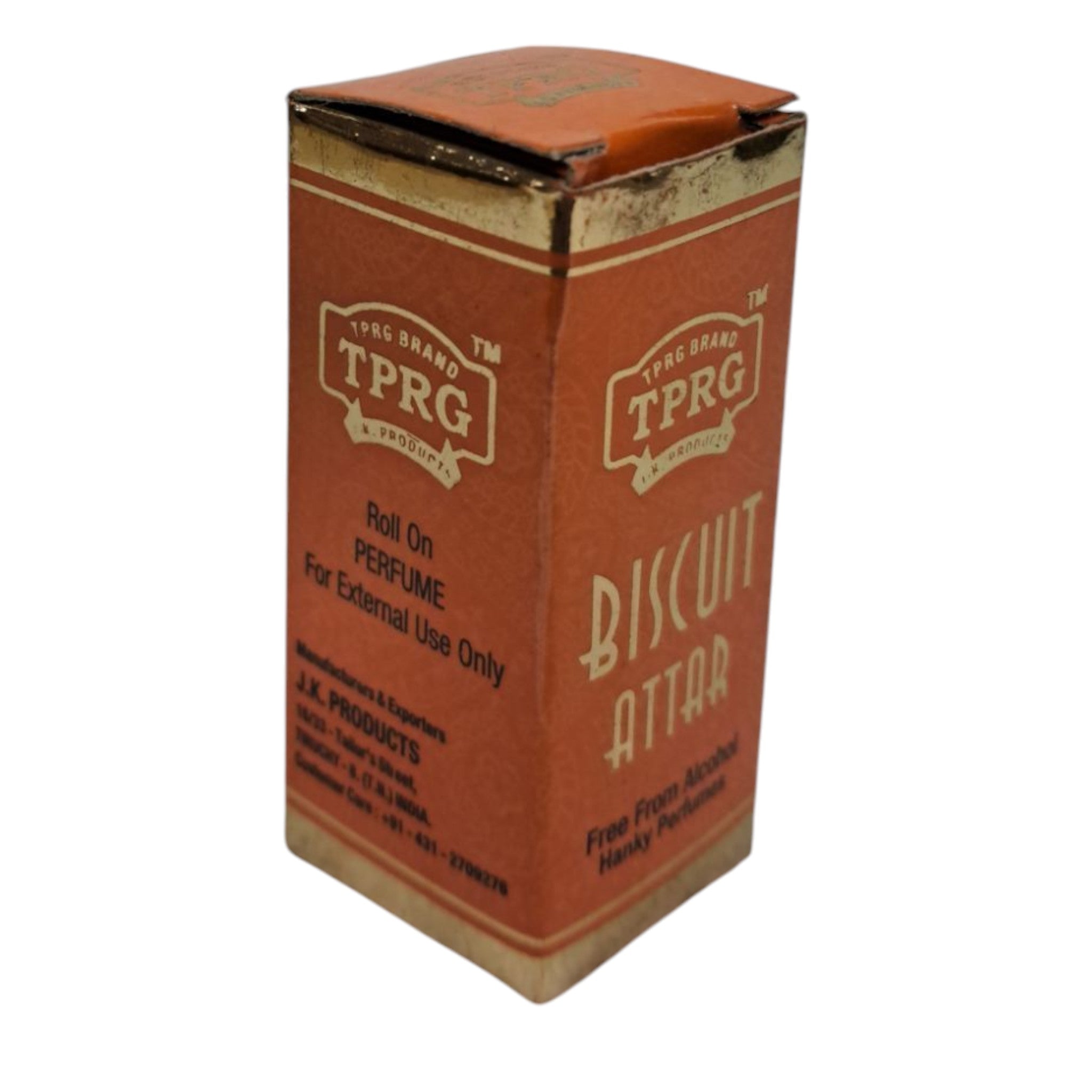 TPRG Biscuit Attar 3 ml – Long-Lasting Alcohol-Free Perfume Fragrance for Men & Women