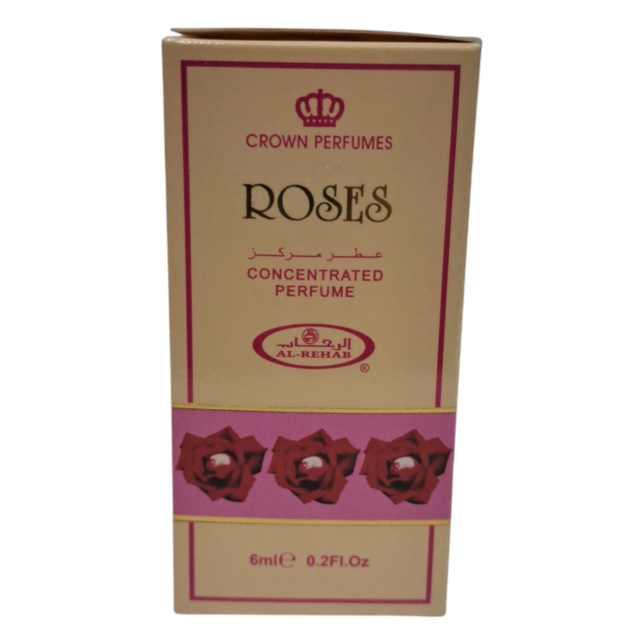 Crown Perfumes Roses Concentrated Perfume – Alcohol-Free Rose Attar for Men & Women (6ml) ரோஜா வாசனை திரவியம்