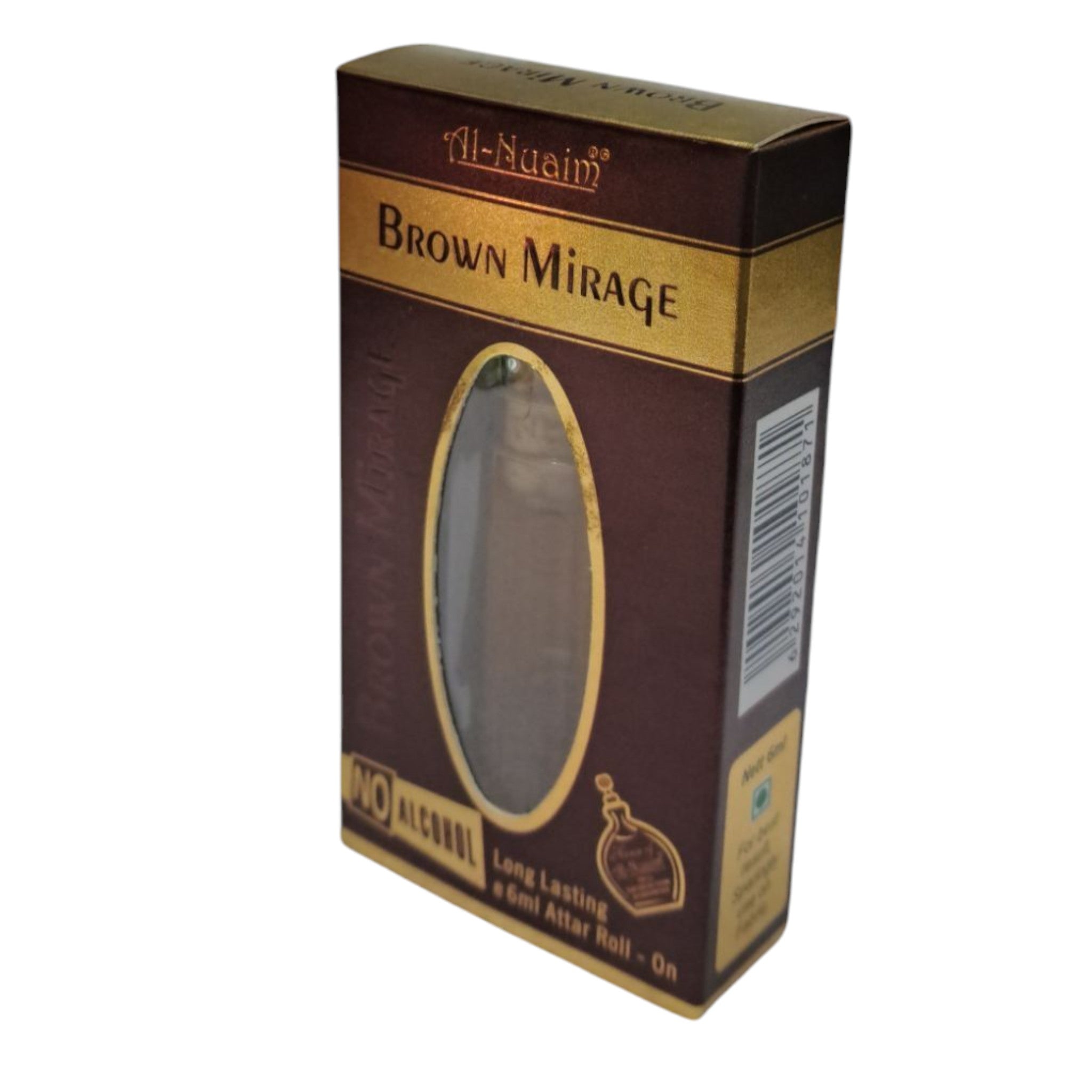 Al-Nuaim Brown Mirage Attar 6ml – Long-Lasting Alcohol-Free Perfume Oil for Men