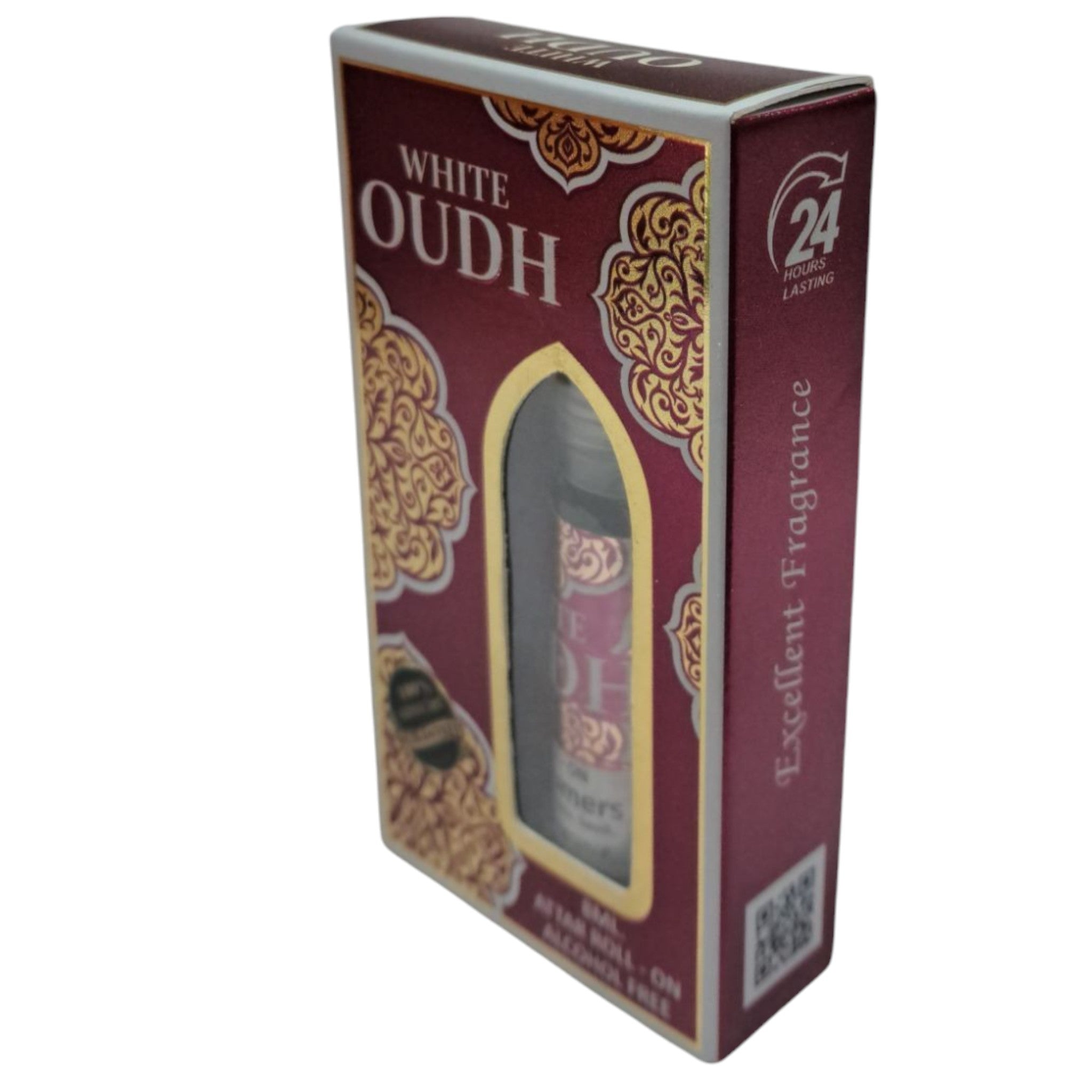 JK Perfumers White Oudh Attar 6ml – Premium Alcohol-Free Woody Perfume Oil for Men & Women