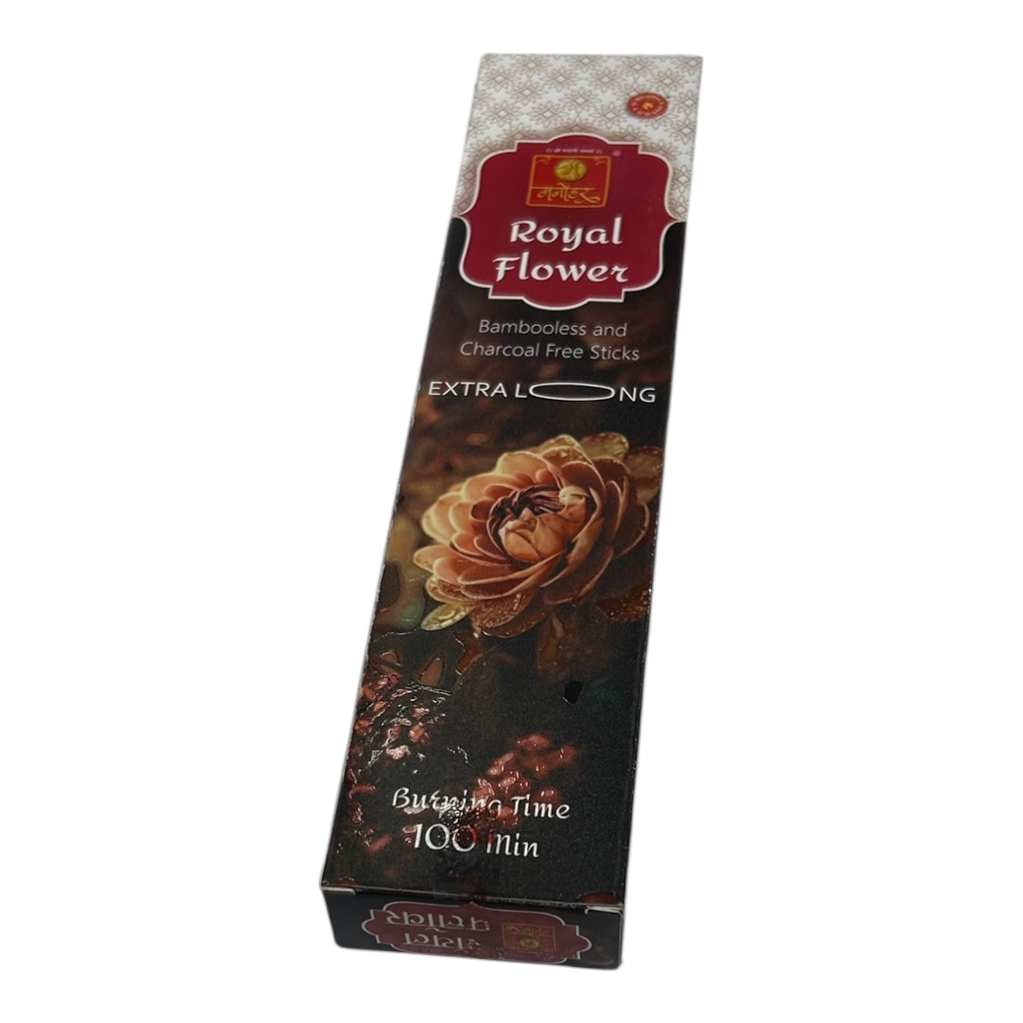 Manohar Royal Flower Bambooless and Charcoal Free Sticks - Long-Lasting & Eco-Friendly Floral Fragrance for Pooja & Meditation
