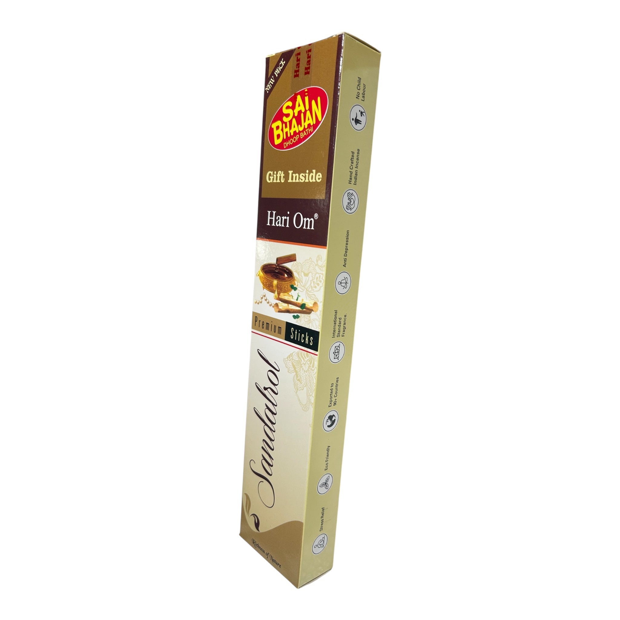 Hari Om Sai Bhajan Sandalrol Premium Incense Sticks - Deep grounding Chandan fragrance for Pooja rituals சந்தன ஊதுபத்தி