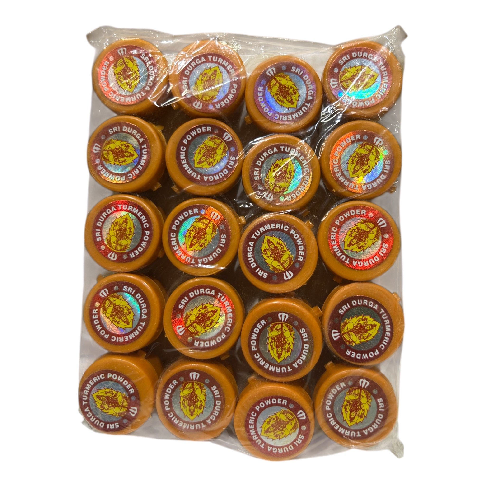 Durga Turmeric Powder Tins Pack of 20 for Pooja and spiritual Gift