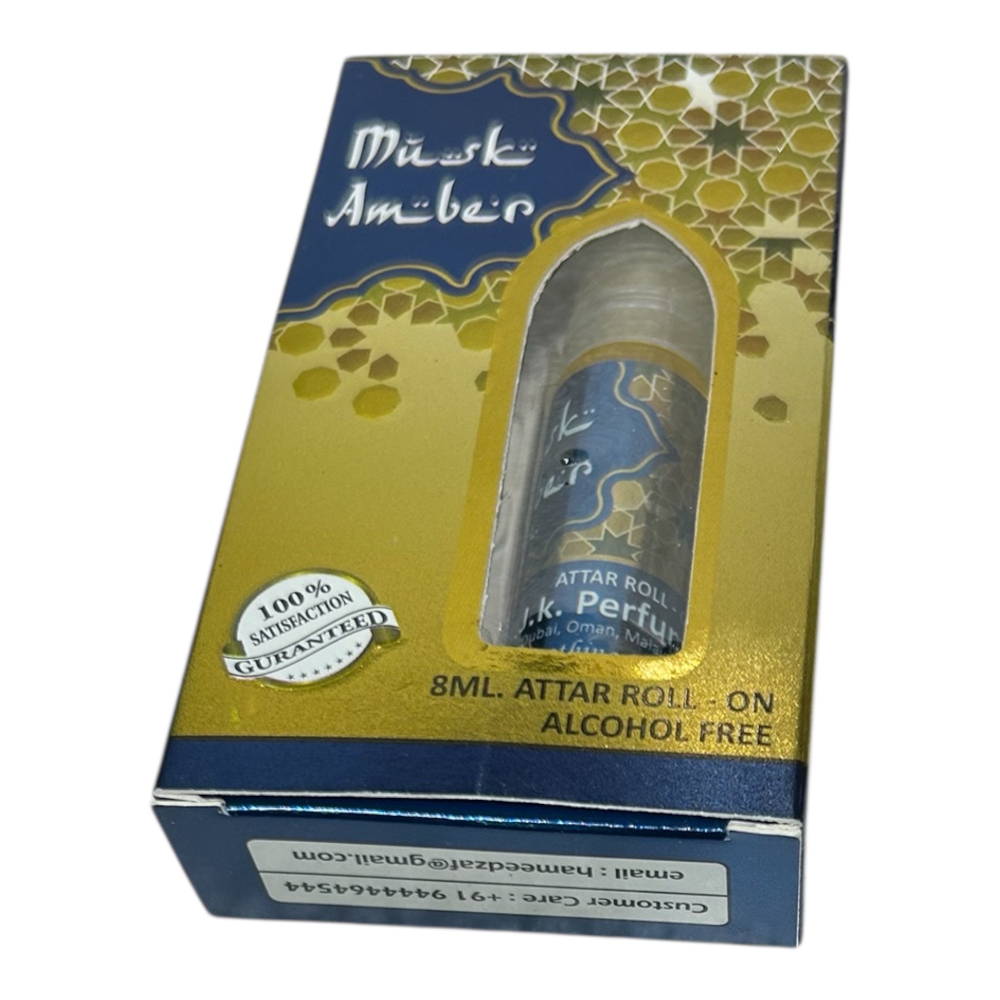 JK Perfumers Musk Arabian Attar Roll‑On 8 ml Alcohol free Long lasting perfume oil Scent