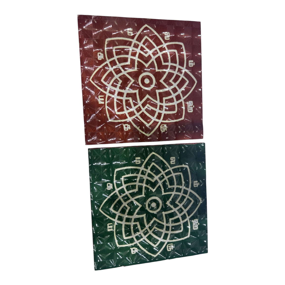 Hrudaya Kamalam  Kolam Sparkling 3D Design MDF Manai Stand